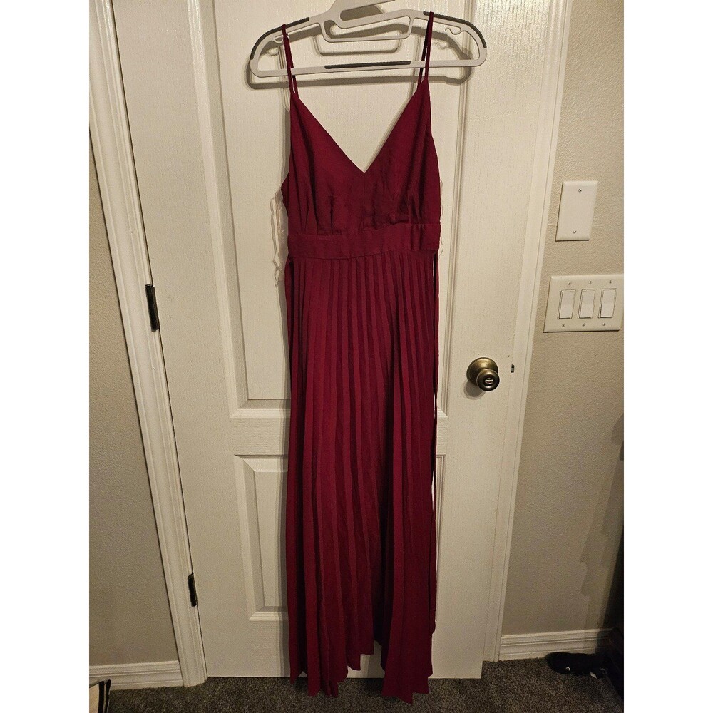 Red long dress